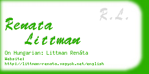 renata littman business card